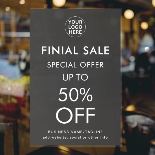 Speciale aanbieding l Korting Eindreductie  Logo & Poster