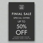 Speciale aanbieding l Korting Eindreductie  Logo & Poster