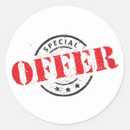 Speciale aanbieding ronde sticker