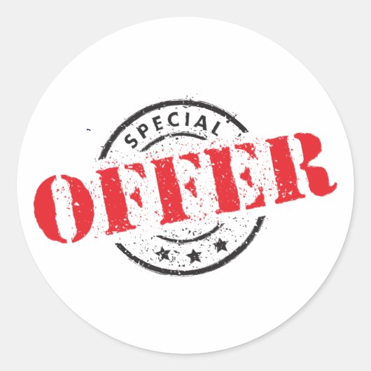 Speciale aanbieding ronde sticker (Voorkant)