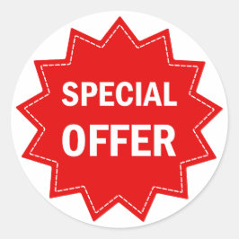 Speciale aanbieding ronde sticker