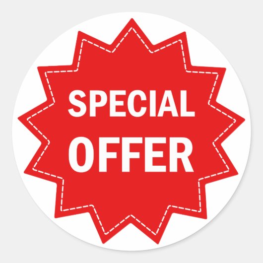 Speciale aanbieding ronde sticker (Voorkant)