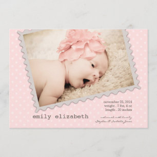 Speciale aanbieding Sweet Baby Girl Foto geboorte Aankondiging