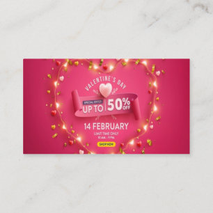 Speciale aanbieding voor verkoop op Valentijnsdag  Informatiekaartje