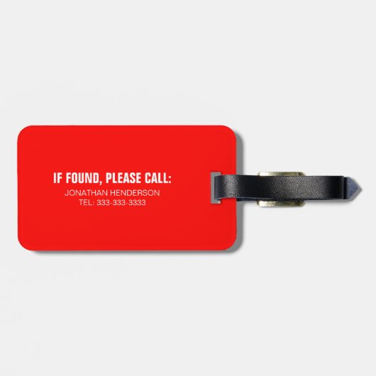 Speciale aandacht voor Funny Bag | Humor Joke Bagagelabel (Achterkant horizontaal)