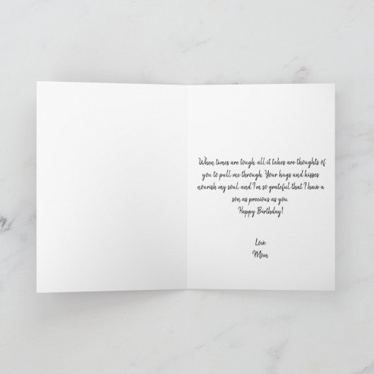 Speciale aangepaste foto Son 30th Birthday Kaart (Binnen)