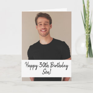 Speciale aangepaste foto Son 30th Birthday Kaart