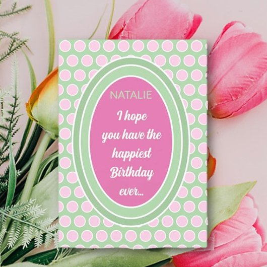 Speciale aangepaste geboortedag kaart