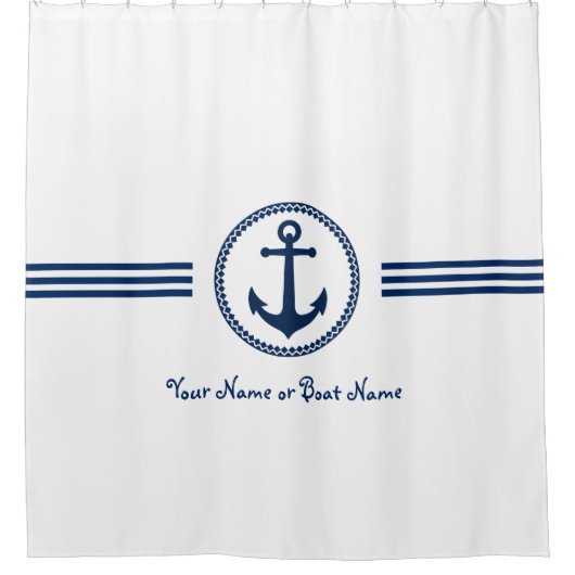 Speciale aangepaste naam modern anchor douchegordijn (Voorkant)