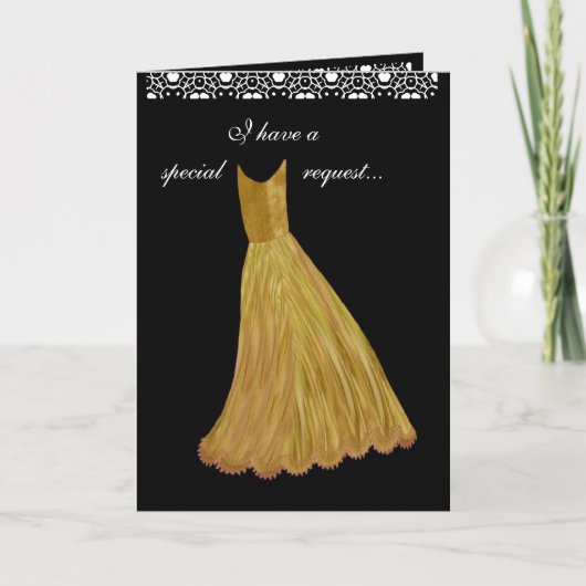 SPECIALE AANVRAAG - Huwelijksuitnodiging GOLD Gown (Voorkant)