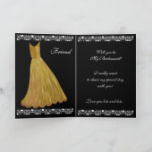 SPECIALE AANVRAAG - Huwelijksuitnodiging GOLD Gown (Binnen)