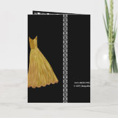 SPECIALE AANVRAAG - Huwelijksuitnodiging GOLD Gown (Achterkant)