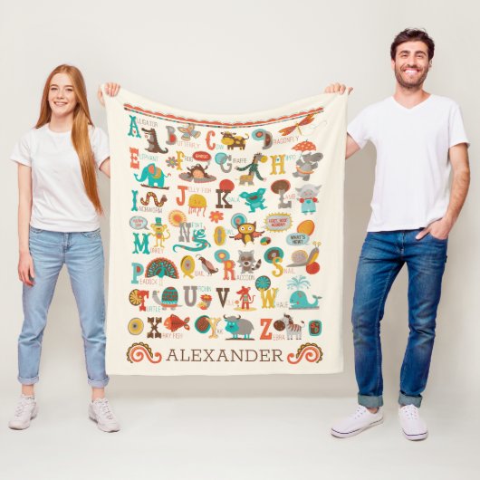 Speciale ABC Animal Fleece Blanket Deken (In situ)