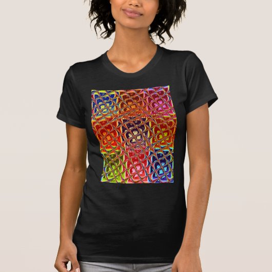 Speciale Abstracte kerstkleuren T-shirt (Voorkant)