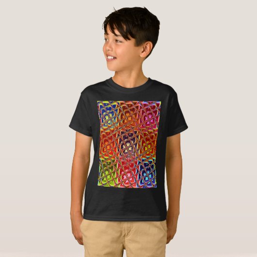 Speciale Abstracte kerstkleuren T-shirt (Voorkant volledig)