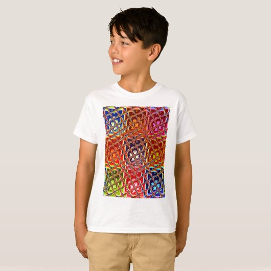 Speciale Abstracte kerstkleuren T-shirt (Voorkant volledig)