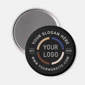 Speciale acties op maat voor zwarte logo magneet (Voorkant / Achterkant)