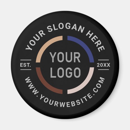 Speciale acties op maat voor zwarte logo magneet (Voorkant)