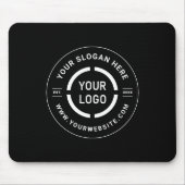Speciale acties op maat voor zwarte Logo Muismat (Voorkant)