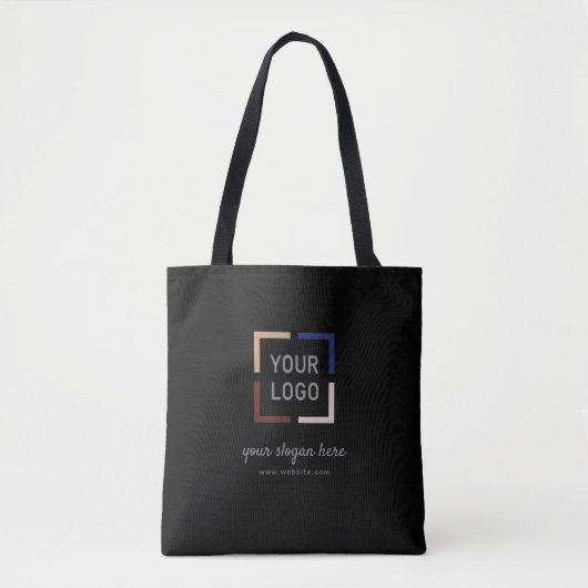 Speciale acties op maat voor zwarte Logo Tote Bag (Voorkant)