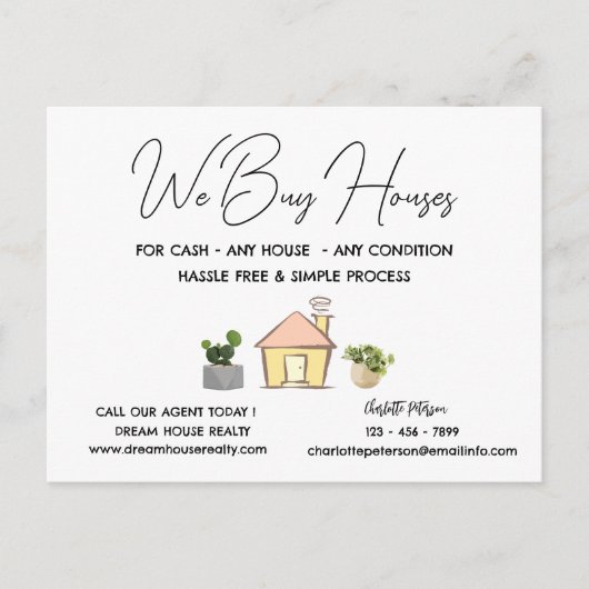 Speciale acties voor aankoop van onroerend goed in briefkaart (Voorkant)