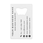 Speciale acties voor bedrijven - modern creditkaart flessenopener (Voorkant)