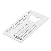 Speciale acties voor bedrijven - modern creditkaart flessenopener (Voorkant Gekanteld)