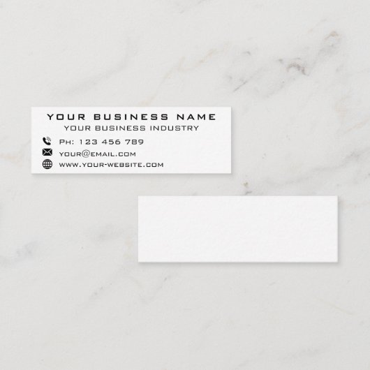 Speciale acties voor bedrijven - modern mini visitekaartje (Voorkant / Achterkant)