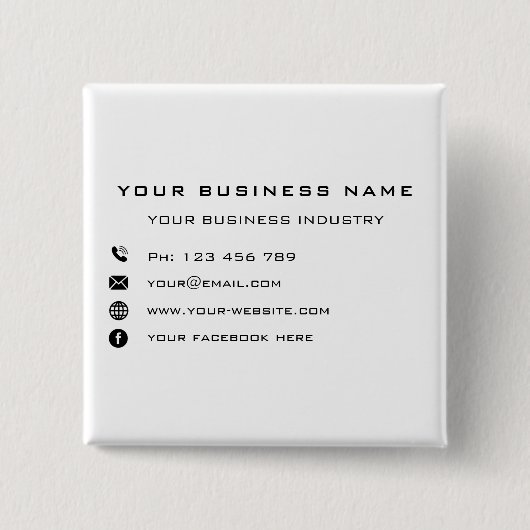 Speciale acties voor bedrijven - modern vierkante button 5,1 cm (Voorkant)