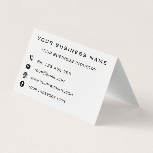 Speciale acties voor bedrijven - modern visitekaartje (Achterkant)