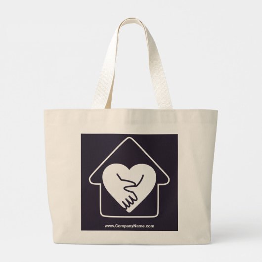 Speciale acties voor bejaarde thuiszorg Hartelijk  Grote Tote Bag (Achterkant)