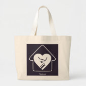 Speciale acties voor bejaarde thuiszorg Hartelijk  Grote Tote Bag (Voorkant)