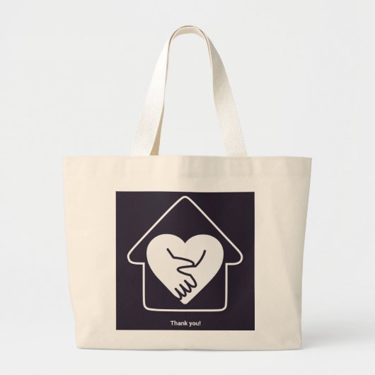 Speciale acties voor bejaarde thuiszorg Hartelijk  Grote Tote Bag (Voorkant)