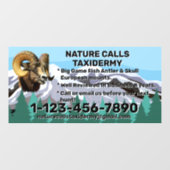 Speciale acties voor Taxidermy-winkels aanpassen Raamsticker (Vel)