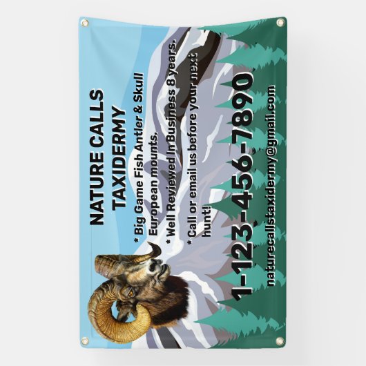 Speciale acties voor Taxidermy-winkels aanpassen Spandoek (Verticaal)