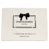 Speciale acties voor zwarte bw - aangepaste bedrij groot cadeauzakje (Voorkant)