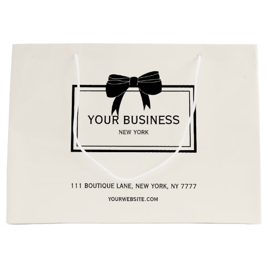 Speciale acties voor zwarte bw - aangepaste bedrij groot cadeauzakje (Voorkant)