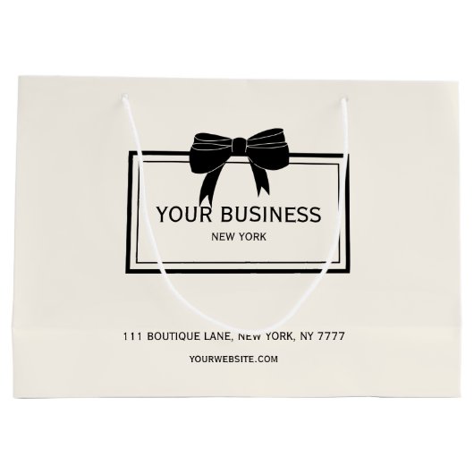 Speciale acties voor zwarte bw - aangepaste bedrij groot cadeauzakje (Achterkant)