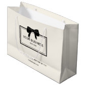 Speciale acties voor zwarte bw - aangepaste bedrij groot cadeauzakje (Voorkant Gekanteld)