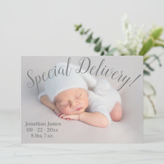 Speciale aflevering Fotoscript Genderneutrale gebo Aankondiging (Staand voorkant)