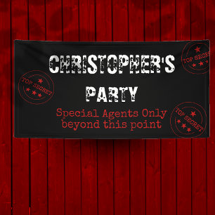 Speciale Agent Top Secret Party Banner