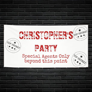 Speciale Agent Top Secret Party Banner
