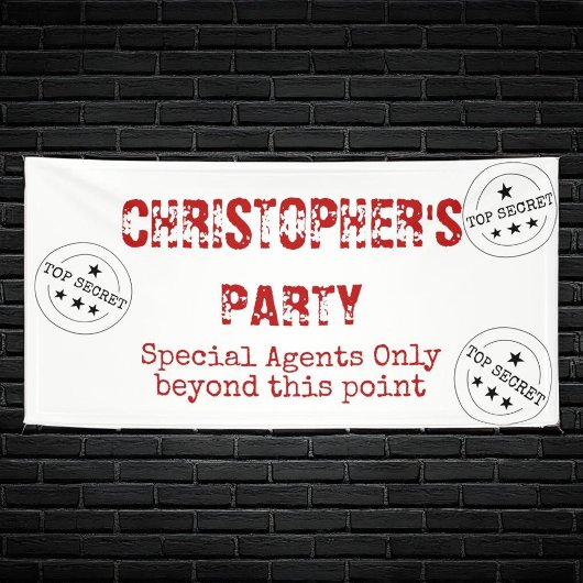Speciale Agent Top Secret Party Banner