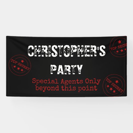 Speciale Agent Top Secret Party Banner (Horizontaal)