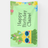 Speciale anananas voor meisjes - Tropische verjaar Spandoek (Verticaal)