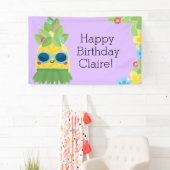 Speciale anananas voor meisjes - Tropische verjaar Spandoek (Insitu)