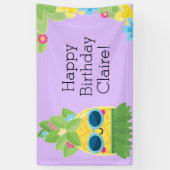 Speciale anananas voor meisjes - Tropische verjaar Spandoek (Verticaal)