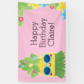 Speciale anananas voor meisjes - Tropische verjaar Spandoek (Verticaal)