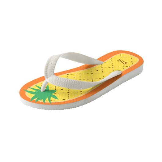 Speciale ananassen Funny Tropical Fruit Kinder Teenslippers (Schuin)