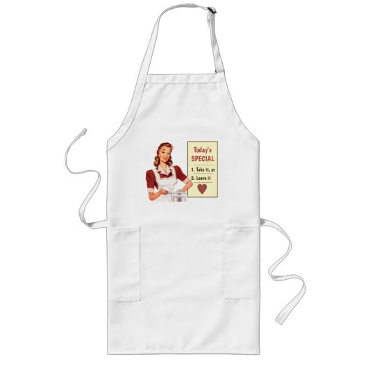 Speciale apron voor vandaag lang schort (Voorkant)